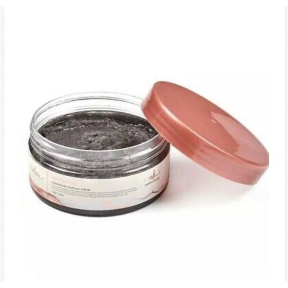 Manna Kadar Cosmetics Sea Minerals Champagne Charcoal Body Scrub  Bath Body New‎